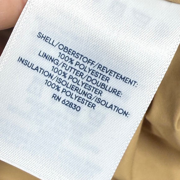 Lands' End‎ Quilted Snap Pullover Jacket Primaloft Lightweight Beige S - Picture 6 of 10